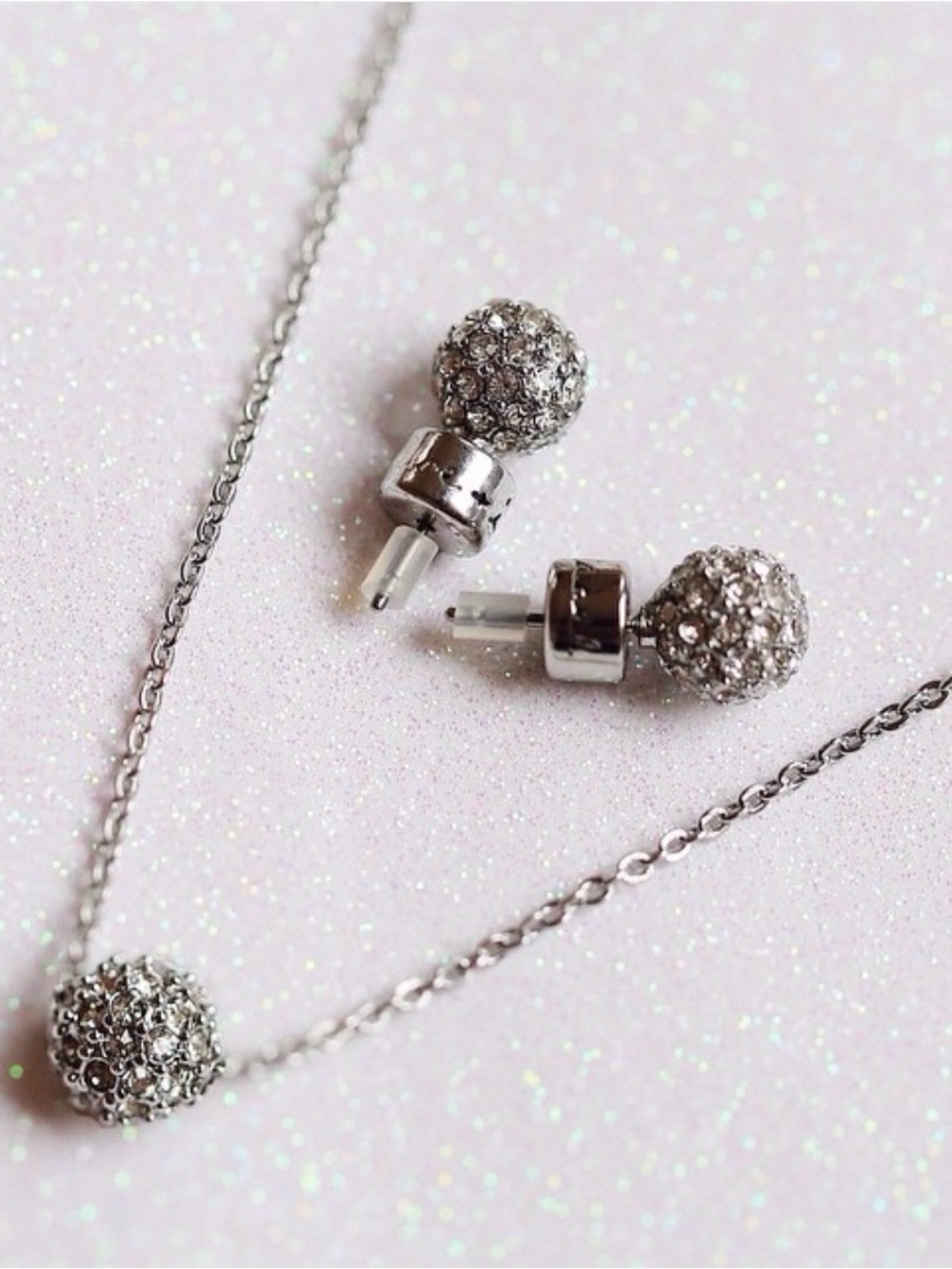 Chloe + Isabel Long Drop Necklace with Large Round Sparkling Pendant